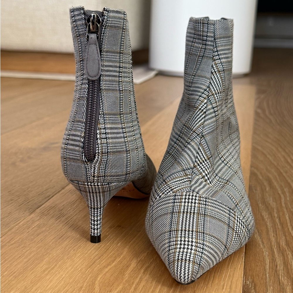 Alexandre Birman Gray Plaid Heeled Boots
